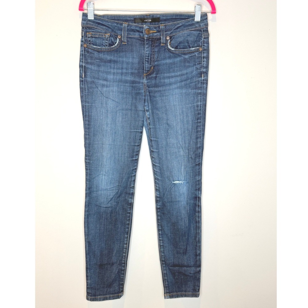 Joes‎ Jeans Skinny Ankle W28 Medium Wash Distressed Mid Rise Denim Pants